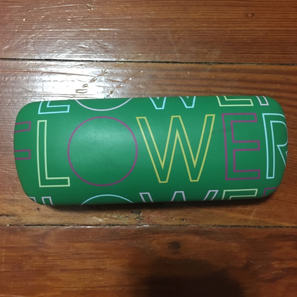 Green Flower Beauty Glasses Case